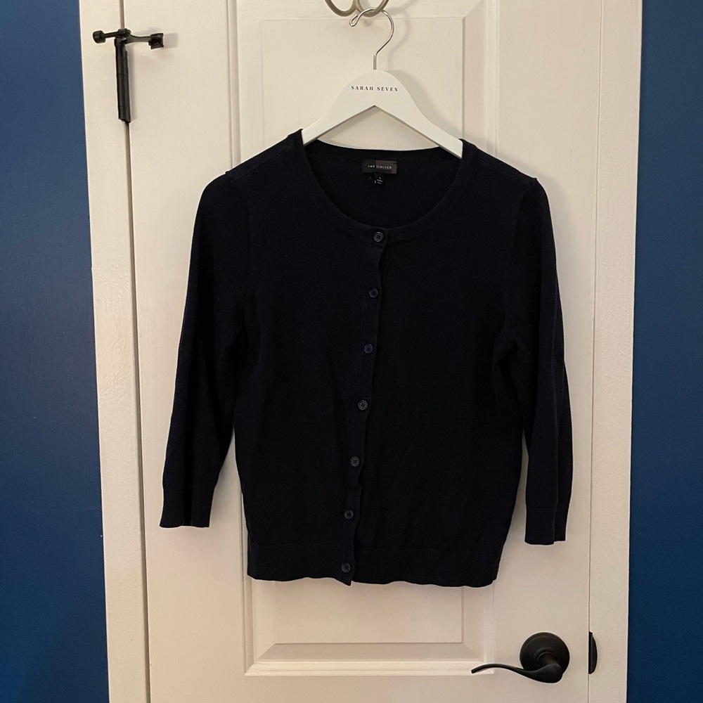 The Limited Navy Blue Cardigan Large